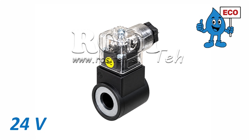 BOBINA ELECTROMAGNÉTICA 24V PARA ELECTROVÁLVULA HIDRÁULICA R80-EO ECO