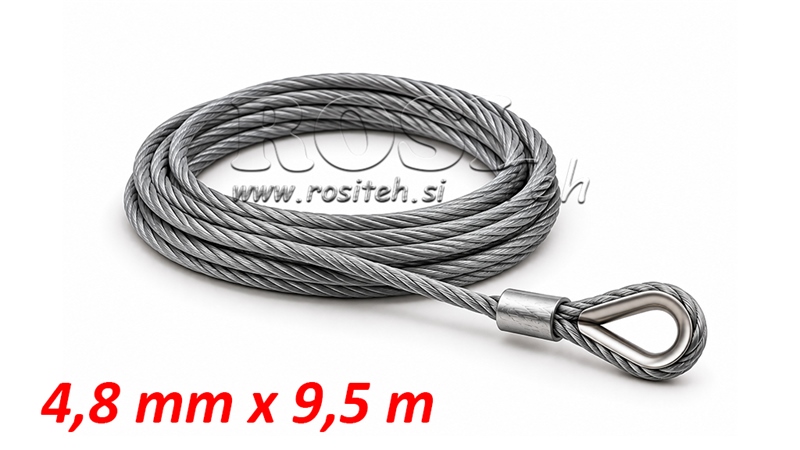CABLE DE ACERO PARA CABRESTANTE RS-2500 - 1133 kg
