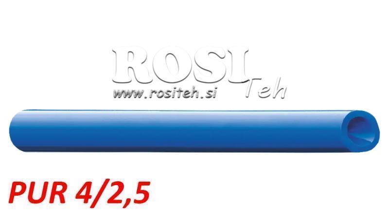 PU 4/2.5 PUR MODRÁ VZDUCHOVÁ HADICA POLYURETÁN