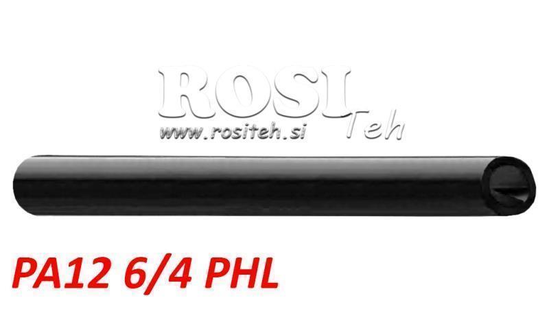 MANGUERA DE AIRE NEGRA PA 6/4 PA12PHL POLIAMIDA DIN74324