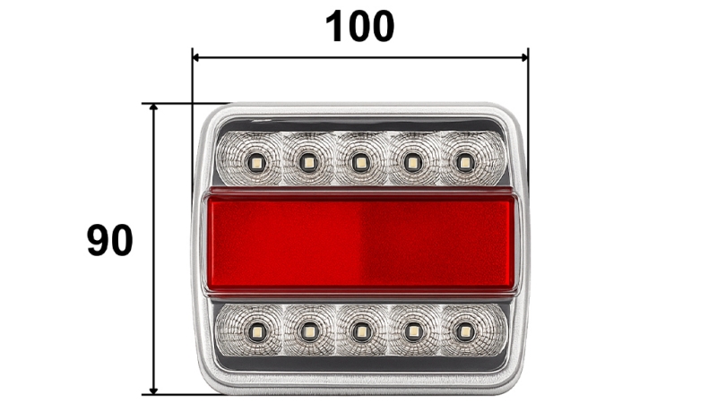 LUZ LED TRASERA PARA REMOLQUE COMBINADA 4 FUNCIONES 12V BLANCA