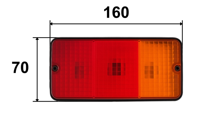 LUZ RECTANGULAR TRASERA 3 POSICIONES