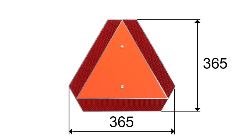 ALU WARNING TRIANGLE SIZE 365X365MM