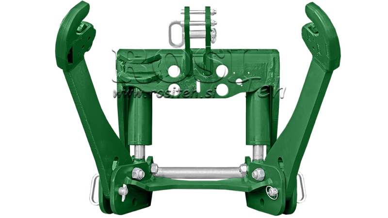 ELEVADOR FRONTAL UNIVERSAL PARA TRACTOR CAT. 2 1500KG - VERDE (RAL 6001)