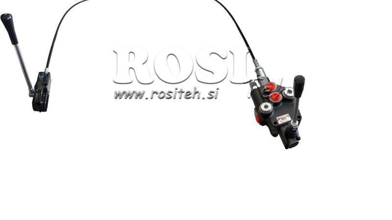 JOYSTICK DVOJITÁ PÁKA 1.5 m HYDRAULICKÝ VENTIL 1xP40 litrov.