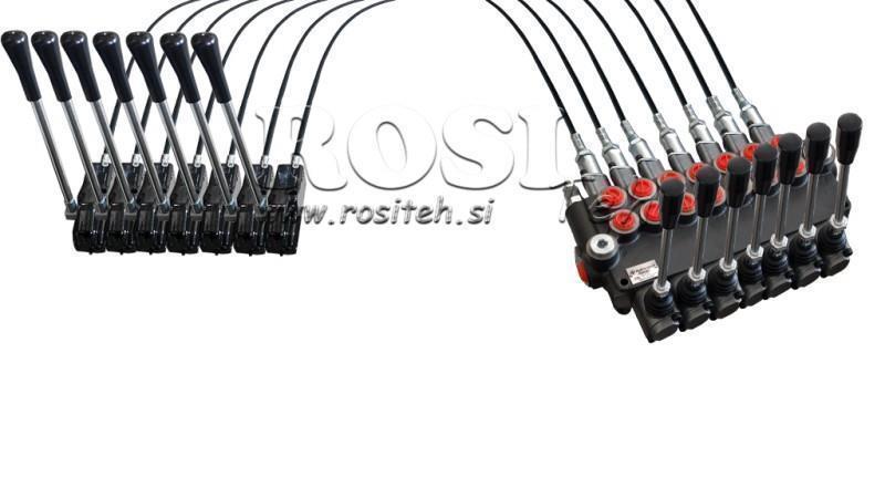 JOYSTICK DOBBELT HÅNDTAG 1.5 m. HYDRAULISK VENTIL 7xP40 liter