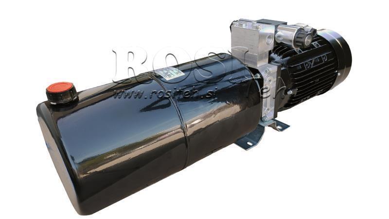 MINI HYDRAULICKÝ AGREGÁT 230V AC (2.2 kW) 120 bar - 8.0 cc - 11.2 lit/min - nádrž 12 lit