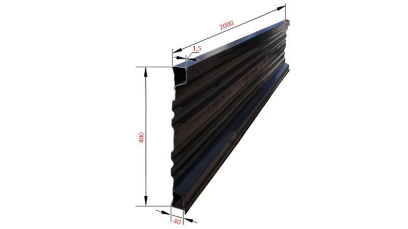 BOČNÝ PANEL PRE SKLÁPACÍ PRÍVES 2 MET. - VÝŠKA 400 mm