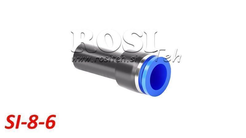 REDUCTOR DE CONEXIÓN NEUMÁTICA TPA SIN ROSCA SI-8-6