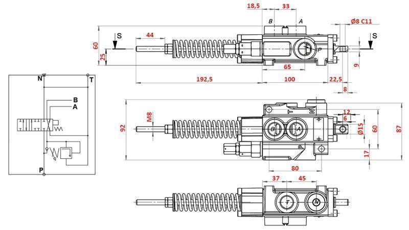 Hydraulický ventil 1xP40 A7 ZS1/G VRŠIČKAR