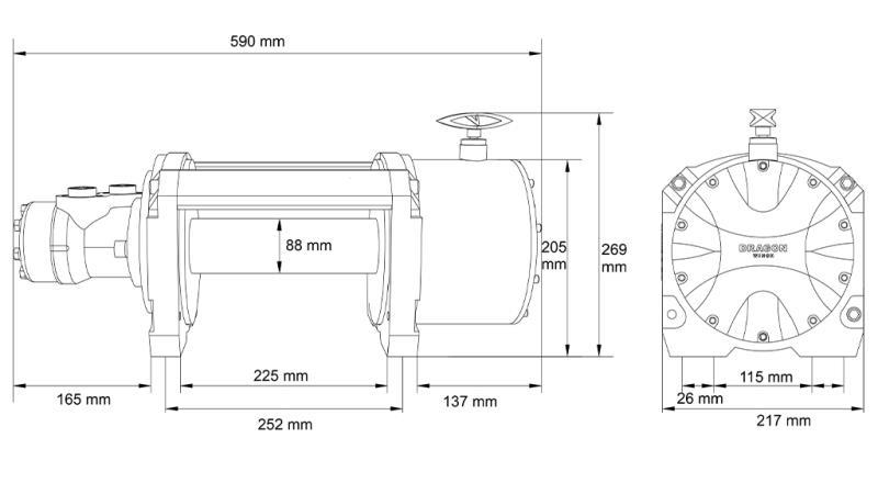 HYDRAULINEN VOIMANOSTURI DWHI 16000 HD - 7257 kg