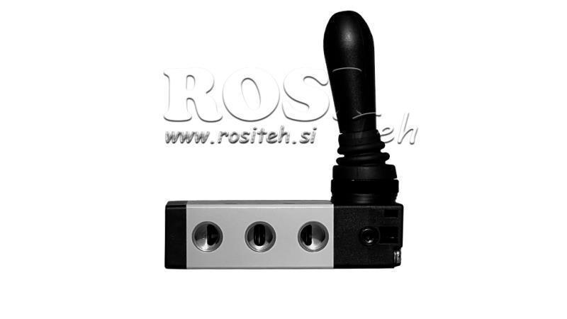 VÁLVULA MANUAL NEUMÁTICA 5/2 3/8 PRT-0852-ARR RETORNO MANUAL