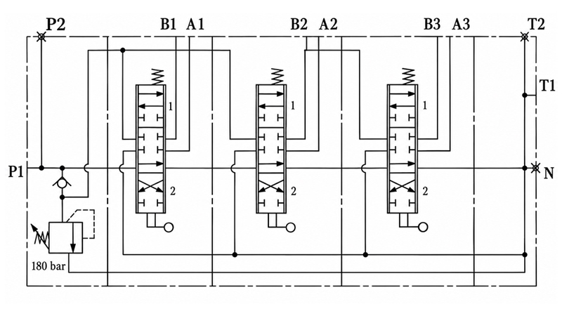 MANUAL VÁLVULA HIDRÁULICA MONOBLOQUE 3xZ80