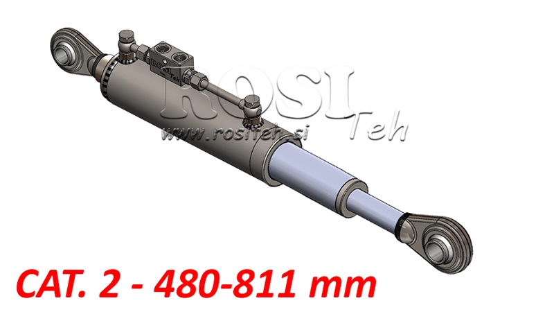 TELESKOPSKA HIDRAVLIČNA POTEZNICA STANDARD - 2 KAT. 480-811mm (45-95HP)(25,4/25,4)