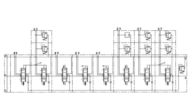 HYDRAULICKÝ VENTIL HIAB 8xPC70 2x JOYSTICK - ELEKTRICKÉ OVLÁDANIE 12V