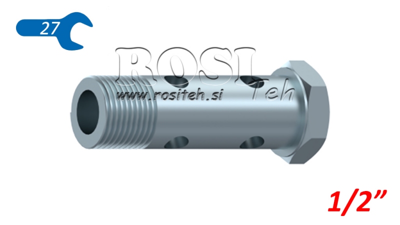 TORNILLO HUECO HIDRÁULICO DOBLE 1/2