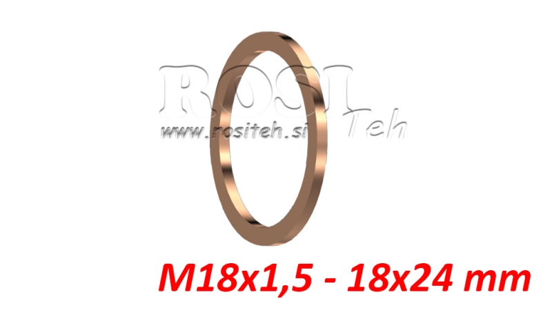 ARANDELA DE COBRE M18X1.5 - 18X24 MM