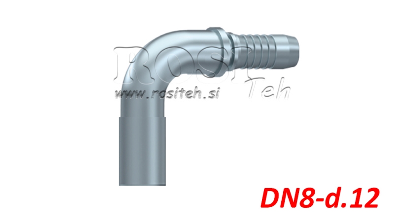 HYDRAULICKÁ PRÍPOJKA RÚRKOVÝ PRECHOD – KOLENO 90° DN8-d.12