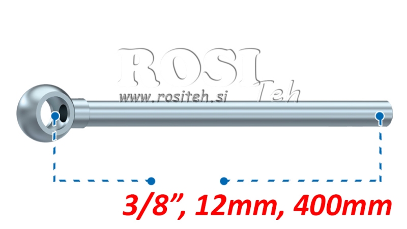 TUBO BANJO METÁLICO 12MM 3/8 400MM