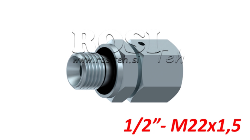 HYDRAULICKÝ DVOJITÝ SKRUTKOVÝ SPOJ AOVR ED BSP 1/2 – M22×1,5
