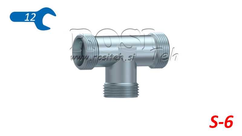 T HIDRÁULICA S-6 MACHO M14X1,5