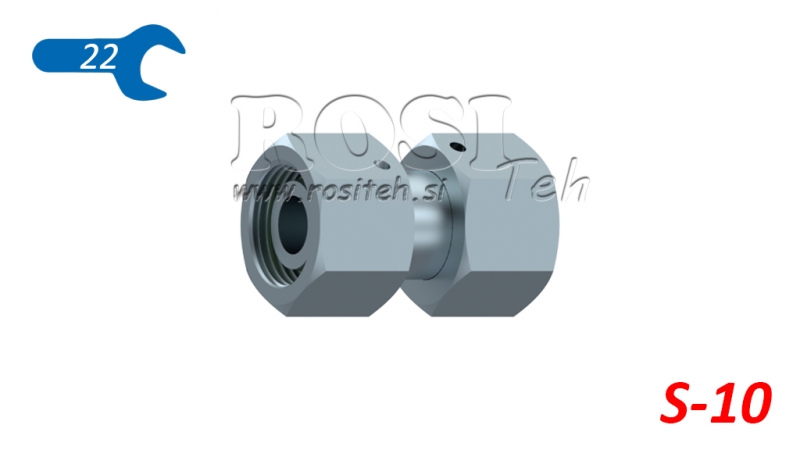 CONECTOR HIDRÁULICO DE DOBLE TUERCA GIRATORIA (10S) M18X1,5