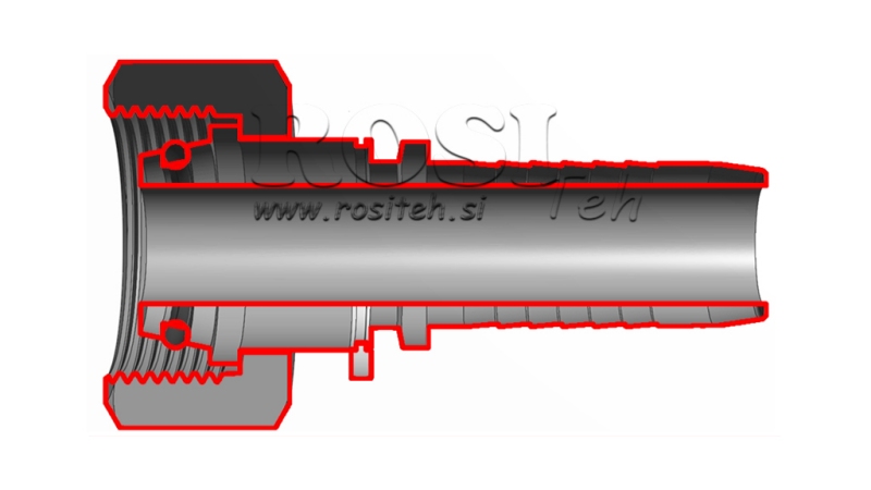 CONEXIÓN HIDRÁULICA DKOL 15 L CODO FEMENINO DN12-M22X1,5