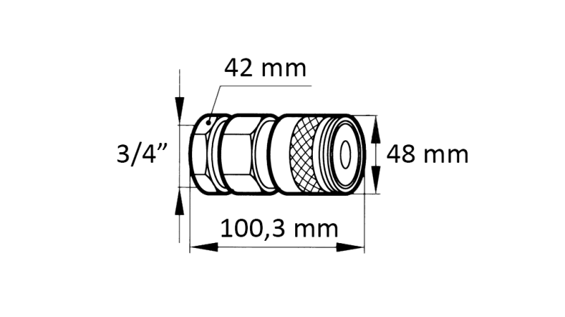 RÝCHLOSPOJKA BAGER FFH SAMICA 3/4 48mm