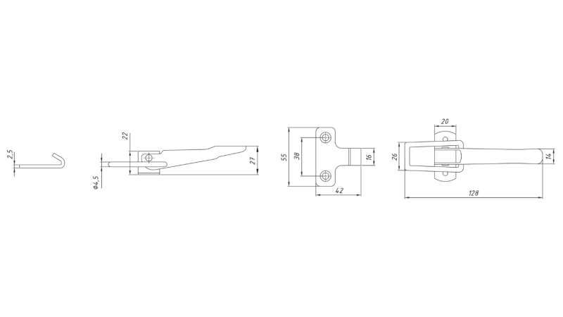 CIERRE DEL PANEL LATERAL DEL REMOLQUE, TIPO NAPA XL