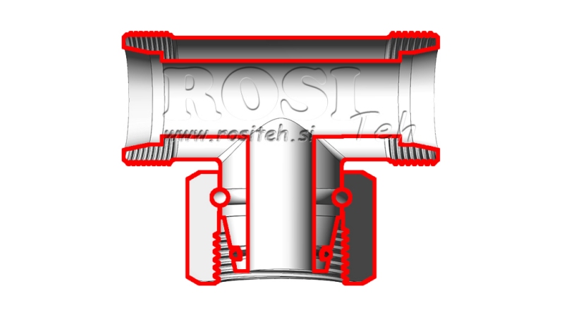 T HIDRÁULICA S-16 CON TUERCA GIRATORIA CENTRAL M24X1,5