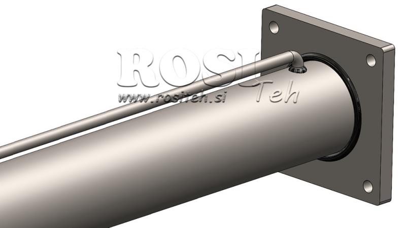 CILINDRO HIDRÁULICO PARA RAJADORA DE LEÑA CON PLACA DE MONTAJE100/60-1050 - CONEXIÓN SUPERIOR