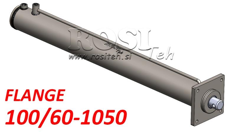 CILINDRO HIDRÁULICO PARA RAJADORA DE LEÑA CON PLACA DE MONTAJE100/60-1050 - CONEXIÓN SUPERIOR