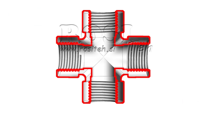 HIDRAVLIČNI KRIŽNI PRIKLJUČEK ŽENSKI BSP 1/8