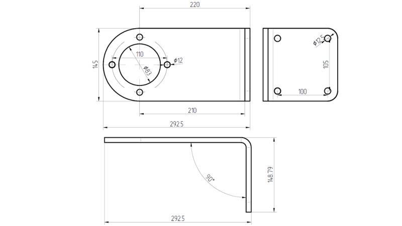 SOPORTE DE MULTIPLICADOR DE MALE - dimensiones