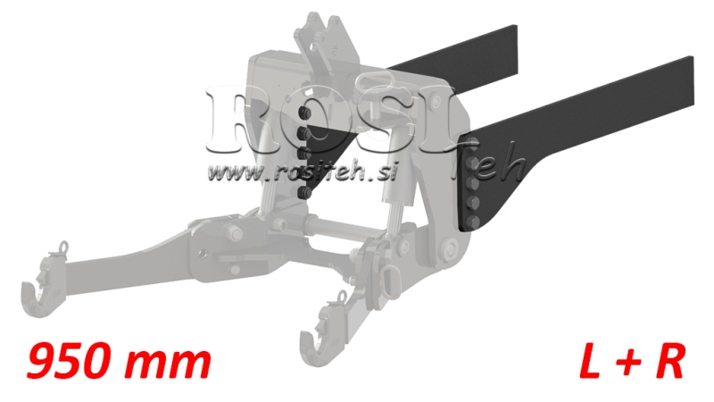 CONSOLA DE MONTAJE UNIVERSAL PARA HIDRÁULICA FRONTAL DEL TRACTOR CAT. 2 & CAT. 3 (950 mm)