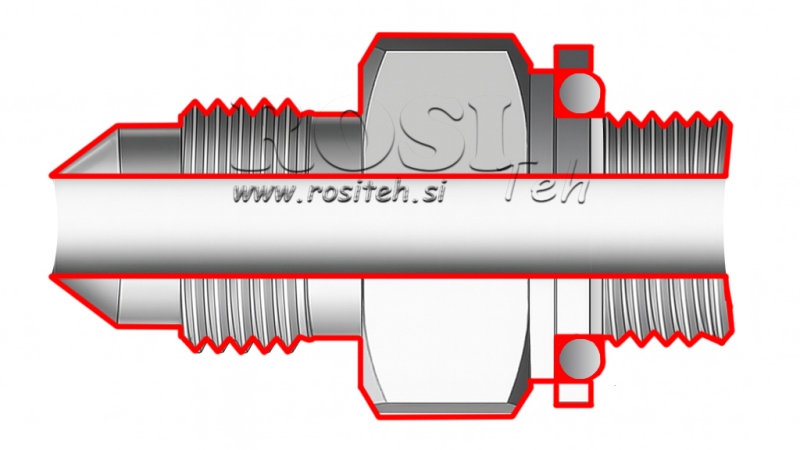HYDRAULISK REDUCER 1 5/16 JIC74°-1 GAS