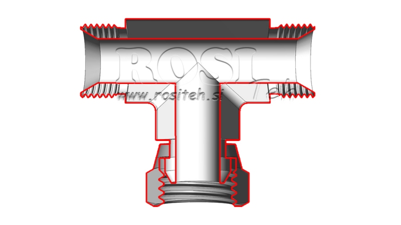 T-STÜCK MIT DREHENDER MUTTER 3/8