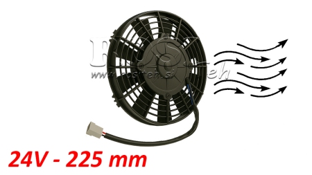 VENTILATOR AKSIJALNI 225mm VUČNI 24V