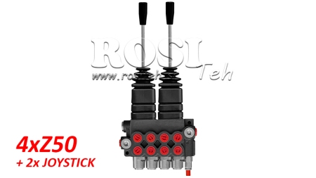 VÁLVULA HIDRÁULICA 4XZ50 + 2X JOYSTICK