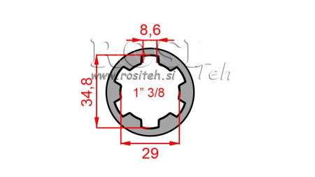 KARDANSKI ADAPTER ČAHURA 1-3/8 (100 mm)