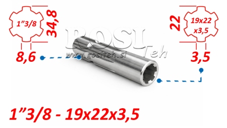HRIADEĽ DRÁŽKOVANÁ 13/8 19x22x3,5 10 ZUBOV