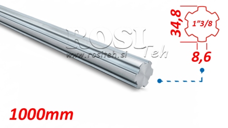 ZAPFWELLENVERZAHNTE WELLE 1-3/8 (1000 mm)