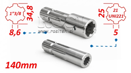 P.T.O. ADAPTER 13/8 21x25x5 - 6 TEETH