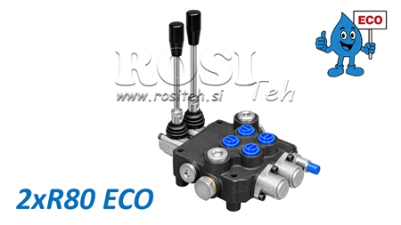 VÁLVULA HIDRÁULICA MANUAL – DISTRIBUIDOR DE 2 SECCIONES 2xR80 ECO