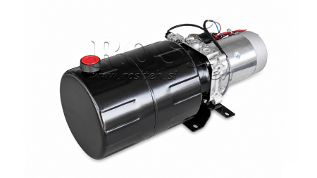 MINI UNIDAD DE POTENCIA HIDRÁULICA 12V DC - 1.6kW = 2.1cc - 8 litros - unidad monofásica (metal)