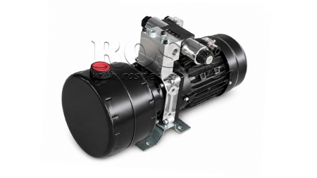 MINI HYDRAULIKAGGREGAT 380V AC (0,75 kW) - 3,7 cc - 5,2 lit/min - Tank 4 lit