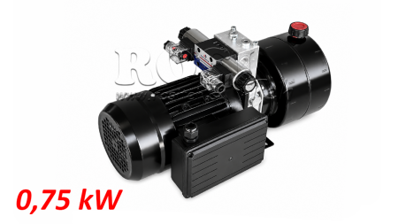 MINI UNIDAD DE POTENCIA HIDRÁULICA 230V AC (0.75 kW) - 3.7 cc - 5.2 lit/min - tanque 4 lit