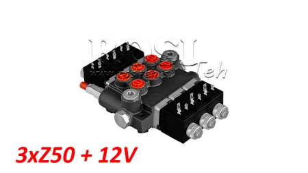HIDRAVLIČNI VENTIL 3xZ50+12V DC