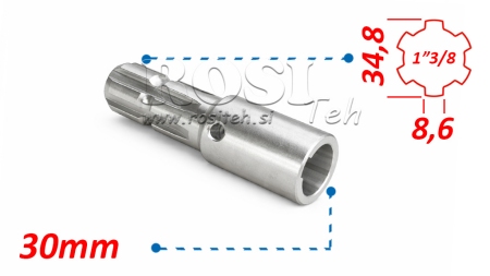 ZAPFWELLENADAPTER 1-3/8 - BOHRUNG fi 30 mm (145 mm)
