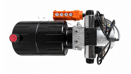 MINI UNIDAD DE POTENCIA HIDRÁULICA 12V DC - 1.6kW = 2.1cc - 8 lit - 2x unidad bidireccional (metal)